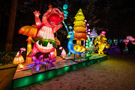 On December 30, 2023, Changchun, China, Changchun Zoological and Botanical Park Journey to the West Theme Park opened, welcoming tourists with a rich play experience.のeditorial素材