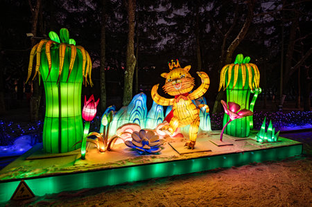 On December 30, 2023, Changchun, China, Changchun Zoological and Botanical Park Journey to the West Theme Park opened, welcoming tourists with a rich play experience.のeditorial素材