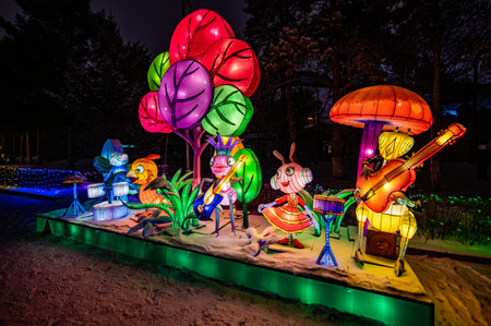 On December 30, 2023, Changchun, China, Changchun Zoological and Botanical Park Journey to the West Theme Park opened, welcoming tourists with a rich play experience.のeditorial素材