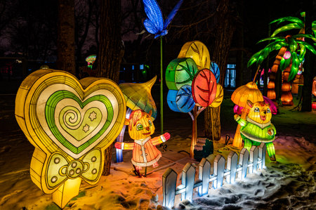 On December 30, 2023, Changchun, China, Changchun Zoological and Botanical Park Journey to the West Theme Park opened, welcoming tourists with a rich play experience.のeditorial素材