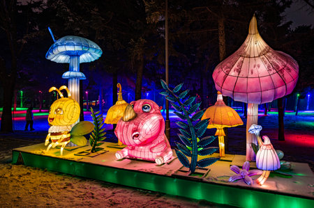 On December 30, 2023, Changchun, China, Changchun Zoological and Botanical Park Journey to the West Theme Park opened, welcoming tourists with a rich play experience.のeditorial素材