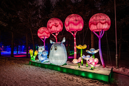 On December 30, 2023, Changchun, China, Changchun Zoological and Botanical Park Journey to the West Theme Park opened, welcoming tourists with a rich play experience.のeditorial素材