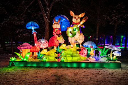 On December 30, 2023, Changchun, China, Changchun Zoological and Botanical Park Journey to the West Theme Park opened, welcoming tourists with a rich play experience.のeditorial素材