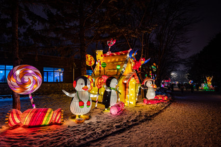 On December 30, 2023, Changchun, China, Changchun Zoological and Botanical Park Journey to the West Theme Park opened, welcoming tourists with a rich play experience.のeditorial素材