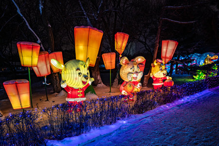 On December 30, 2023, Changchun, China, Changchun Zoological and Botanical Park Journey to the West Theme Park opened, welcoming tourists with a rich play experience.のeditorial素材