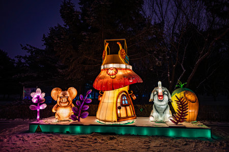 On December 30, 2023, Changchun, China, Changchun Zoological and Botanical Park Journey to the West Theme Park opened, welcoming tourists with a rich play experience.のeditorial素材