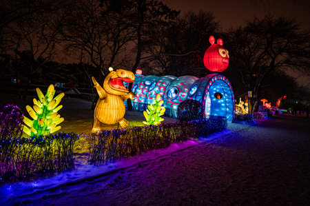 On December 30, 2023, Changchun, China, Changchun Zoological and Botanical Park Journey to the West Theme Park opened, welcoming tourists with a rich play experience.のeditorial素材