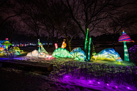 On December 30, 2023, Changchun, China, Changchun Zoological and Botanical Park Journey to the West Theme Park opened, welcoming tourists with a rich play experience.のeditorial素材