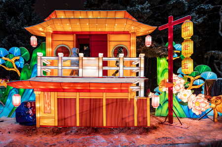 On December 30, 2023, Changchun, China, Changchun Zoological and Botanical Park Journey to the West Theme Park opened, welcoming tourists with a rich play experience.のeditorial素材