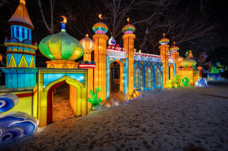 On December 30, 2023, Changchun, China, Changchun Zoological and Botanical Park Journey to the West Theme Park opened, welcoming tourists with a rich play experience.のeditorial素材