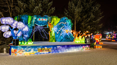 On December 30, 2023, Changchun, China, Changchun Zoological and Botanical Park Journey to the West Theme Park opened, welcoming tourists with a rich play experience.のeditorial素材