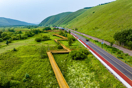 Arxan National Forest Park, Xing'an League, Inner Mongolia, Chinaの写真素材