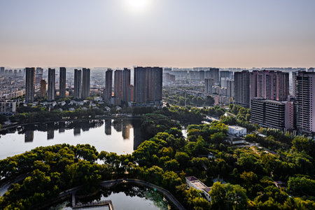 Architectural landscape of Shenyang, Chinaの写真素材