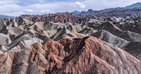 Summer scenery of the Qilian Mountains in Jiuquan, Gansu, China