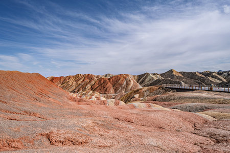 Scenery of Zhangye Danxia National Geopark, Gansu, Chinaの写真素材