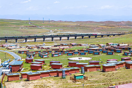 Spring scenery at Wenjia Pasture Scenic Area, Haibei, Qinghai Province, China