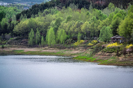 Scenery of Lianhu Lake Scenic Area, Xining City, Qinghai Province, China