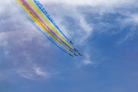 Flight performance at the Changchun Airshow, Chinaの写真素材