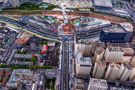 Xining, Qinghai Province, China under construction.