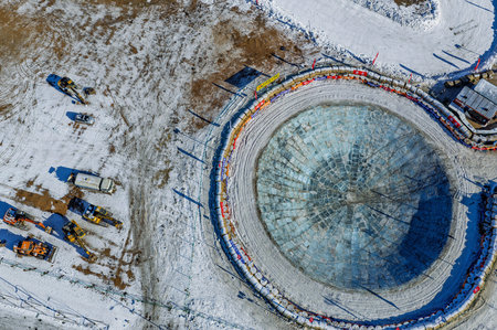 January 23, 2026, Changchun, China: A giant ice pool for cars attracts tourists to compete in...