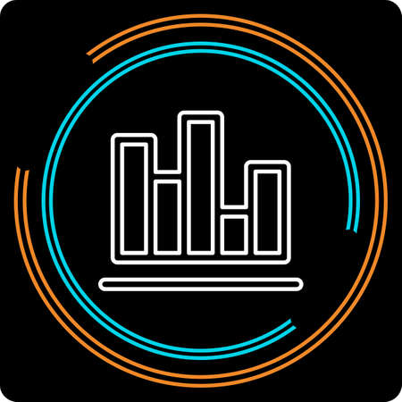 Simple Chart Thin Line Vector Icon. Editable Stroke.のイラスト素材
