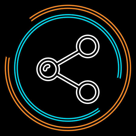 Simple Share Thin Line Vector Icon. Editable Stroke.のイラスト素材