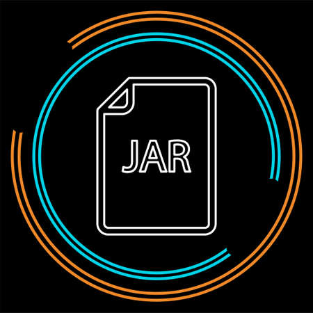 download JAR document icon - vector file format symbol. Thin line pictogram - outline strokeのイラスト素材