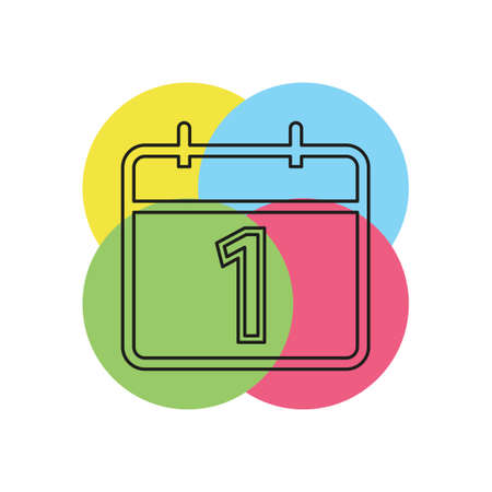 vector calendar day icon, day symbol, event icon. Thin line pictogram - outline strokeのイラスト素材