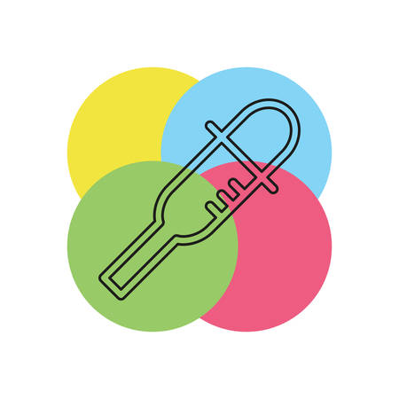 vector dropper icon, eyedropper illustration - medical instrument, science symbol. Thin line pictogram - outline strokeのイラスト素材