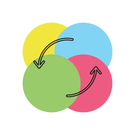 Vector reload arrow Icon. Flat arrow illustration. Thin line pictogram - outline strokeのイラスト素材