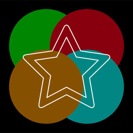 vector star symbol, rating or award shape, success icon. Thin line pictogram - outline editable strokeのイラスト素材