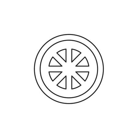 Yellow lemons. fresh lemons. Thin line pictogram - outline editable strokeのイラスト素材