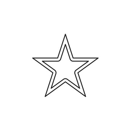 vector star symbol, rating or award shape, success icon. Thin line pictogram - outline editable strokeのイラスト素材