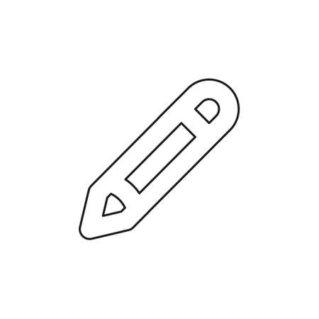 Pencil sign icon - Edit site content, creative design - graphic element vector. Thin line pictogram - outline editable strokeのイラスト素材