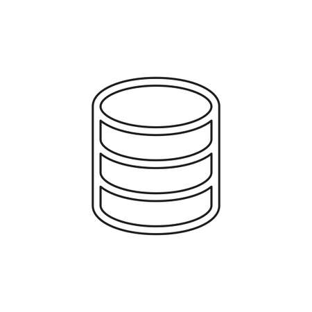 server database connections, computer backup storage illustration, information symbol vector icon. Thin line pictogram - outline editable strokeのイラスト素材