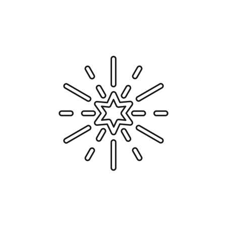 vector star symbol, rating or award shape, success icon. Thin line pictogram - outline editable strokeのイラスト素材