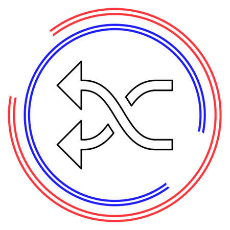 Shuffling Icon Change Order Random Sign Vector Music Symbol Random Shuffle Symbol Album Playlist Sign Randomize Icon Thin Line Pictogram Outline Editable Strokeのイラスト素材 ストックフォト 写真素材のstock Foto ストックドットフォト