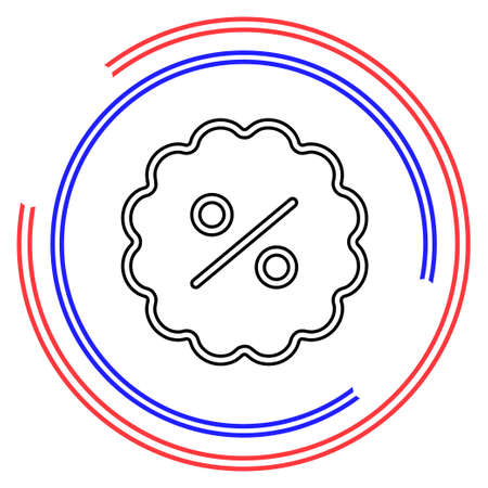 Discount sale percent sign icon, for sale sign. Thin line pictogram - outline editable strokeのイラスト素材