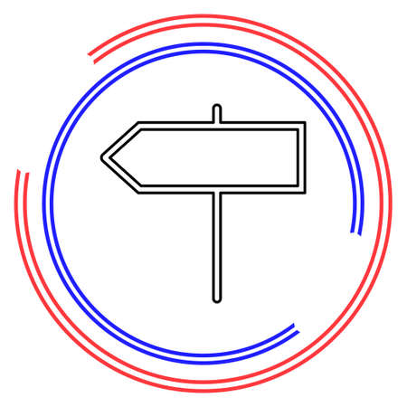 vector directions sign - street road directional symbol isolated, information icon. Thin line pictogram - outline editable strokeのイラスト素材