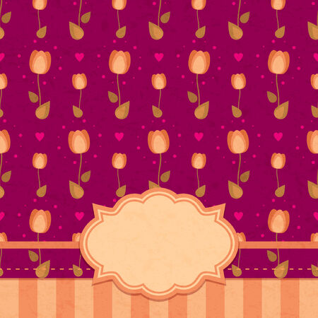 vector flower vintage cardのイラスト素材