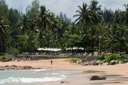 Khao Lak, Thailand - May 7th, 2017: Tourists on loungers at the Sands resort in Khao Lakのeditorial素材