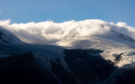 Glacier high up in the Austrian Alpsの写真素材