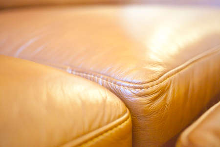 brown leather finished furnitureの写真素材