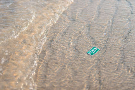 Sand beach and waveの写真素材