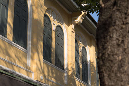 windows in the trees shadowの写真素材