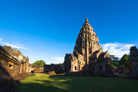 Sand stone castle Phanomrung Historical Park castle,Thailand.のeditorial素材