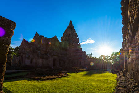 Sand stone castle Phanomrung Historical Park castle,Thailand.のeditorial素材