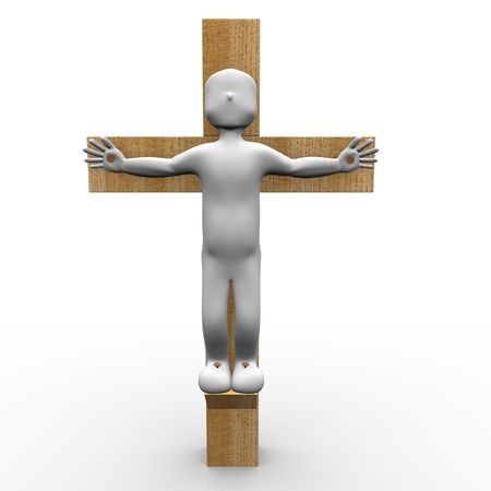 Jesus died for us on the crossの写真素材