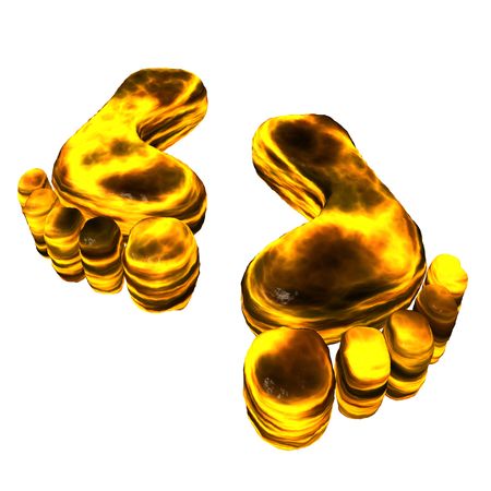 This is carbon foot print that caused by daily human kind activityの写真素材