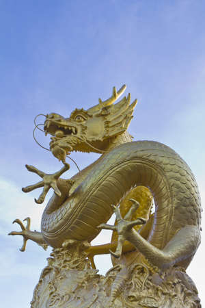 gold dragon , be Venus animal of member in Phuket people,Thailand の写真素材